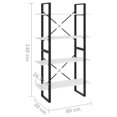 thumbnail image 4 of vidaXL 4-Tier Book Cabinet White 80x30x140 cm Engineered Wood, 4 of 5