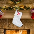 thumbnail image 1 of Fridja 8 Inch Mini Initial Christmas Stocking Monogram Embroidered Christmas Stocking White Knitted Small Christmas Stocking Decorations for Fireplace Mantle Christmas Wall, 1 of 5