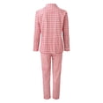 thumbnail image 4 of 2025 Ensembles de Pyjama pour Femmes Femmes Décontracté Col à Revers Pyjamas à Boutons pour Femmes Grande Taille Imprimé à Carreaux Deux Pièces Pyjamas pour Femmes Petites Ensemble Pyjamas à Manches Longues Mignon, 4 of 7