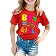thumbnail image 1 of Chandail à Manches Longues pour Enfants Filles Tenues pour Tout-Petites Fille Carnaval pour Enfants Couleur Imprimée Col Rond T-Shirt à Manches Courtes, 1 of 4