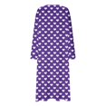 thumbnail image 4 of Mgmyaa Nuisette pour Femme à Manches Longues, Col Ras du Cou, Chemise de Nuit Imprimée, Longue Tenue de Détente, Robe Maxi Décontractée de Détente, Robes de Maison, 4 of 5