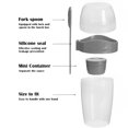 thumbnail image 4 of 2Pcs Breakfast On the Go Cup with Fork 560ml Yogurt Container with 310ml Topping Cereal Cup Leakproof Reusable Take and Go Yoghurt Pot Portable Cereal Yogurt Pot Yogurt Cups for Office Tr, 4 of 8