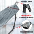 thumbnail image 4 of Tranquillo Hamac Double Universel 106,5 Pouces avec Support et Sac Ajustables, Gris, 4 of 9