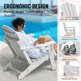 thumbnail image 4 of KFFKFF Adirondack Chair Set of 2, Durable Plastic, Foldable for Easy Storage, Outdoor Patio Chair with Cup Holder, Comfortable Arm Rests, Ideal for Garden and Backyard Use - White, 4 of 9
