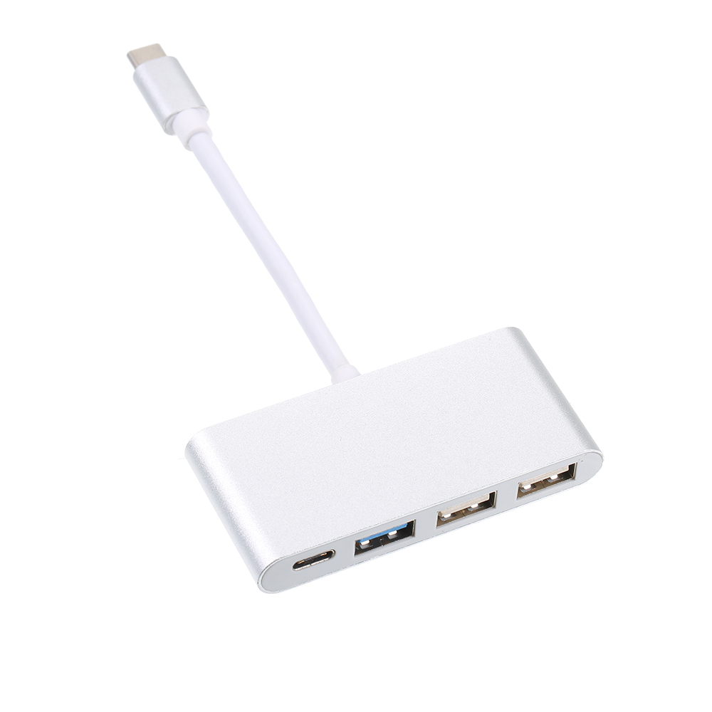 Yeacher 4 in 1 Type-C to Type-C 3 Hub Charging Port Type-C to USB 3.0 Adapter Cable USB C to 3 Hub Fast Speed ()