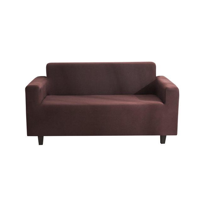 Solid Color Sofa Cover Elastic Couch Dust-proof Anti-slide Slipcover 1/2/3/4 Seater Covers Protector Full Coverage Coffee L