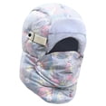 thumbnail image 1 of 2 In One Windproof Full Cover Outdoor Riding With Glasses Winter Windproof Glasses Thermal Thick Hat Windproof Full Cover With Glasses Winter Thermal Thick Ski Cap Camping Hiking Womens Stocking Hat, 1 of 3