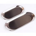 thumbnail image 4 of Metal Storage Tray Oval Stainless Steel Tray Snack Fruit Cosmetics Jewelry Storage Organizer, 4 of 4