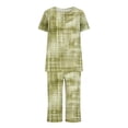 thumbnail image 4 of Rbaofujie Robes de Nuit et Vêtements de Sommeil pour Femmes, Col Rond, Imprimé, Manches Courtes, Ensemble Chemise de Nuit et Pantalon, Tenue d'Intérieur, Pyjamas avec Poches, Chemises de Nuit pour Femmes Grande Taille, 4 of 6