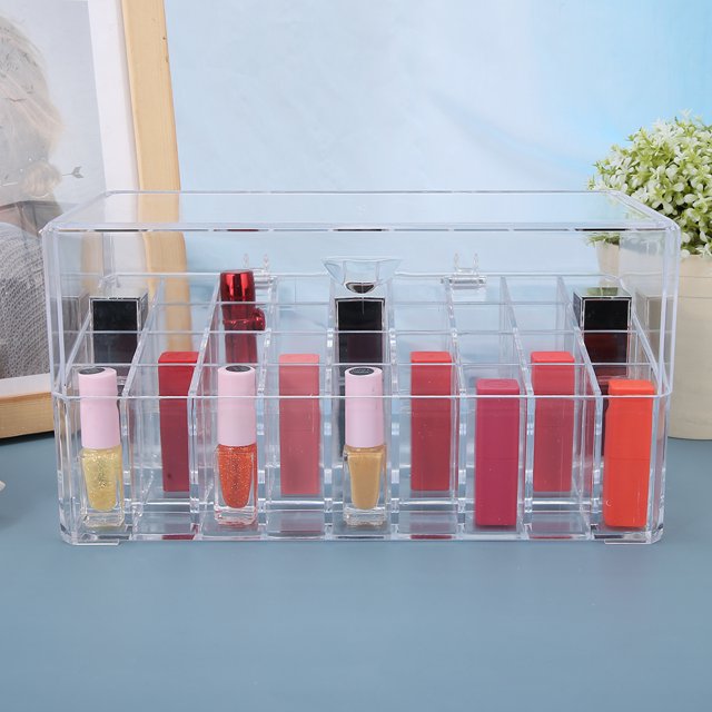 Organisateur de Rouge à Lèvres Boîte de Rangement Transparente 36 Compartiments