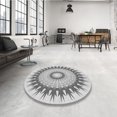 thumbnail image 4 of Ahgly Company Tapis d'Intérieur Lavable à la Machine, Carré, Transitionnel, Gris, Tapis de Zone, 8 Pieds Carré, 4 of 7