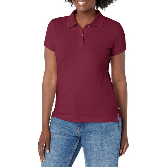 Lee Uniformes Juniors Polo Stretch Piqué, Bordeaux, Très Grand