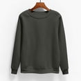 thumbnail image 1 of cllios Chandail à Manches Longues pour Femmes Col Rond Chandail Uni Tunique Douce Confortable Blouses Automne 2024 Chandail Léger Preppy Tenues Y2K, 1 of 5