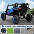 thumbnail image 4 of BeesClover 12V UTV Truck Kids Ride On Car with Remote,4WD/2WD Switchable,Electric Vehicle with 4 Spring Suspension,EVA Tires,Safety Belt,Double Open Doors,Bluetooth,Music, 4 of 7