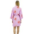 thumbnail image 3 of Bimba Robe de Demoiselle d'Honneur en Georgette Rose à Imprimé Floral pour Femme, Couvre-Maillot Wrap-24, 3 of 6