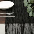 thumbnail image 2 of VogueV table runners 90x180cm long - Boho Dining Decor Black, 2 of 4