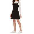 thumbnail image 4 of INSPIRE CHIC Robe Salopette Courte Trapèze pour Femme en Faux Suède avec Boutons Décoratifs TG Noir, 4 of 6