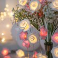 thumbnail image 3 of Guirlandes Lumineuses à Fleurs à Piles Lumières Roses pour Pièce Chambre Décorations de Foyer, 3 of 5