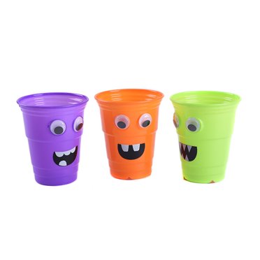 3 Pcs Gobelet d'Halloween Mignon Dessin Animé Déco Gobelet à Boire Gobelet en Plastique pour Maternelle