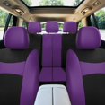 thumbnail image 3 of FH Group Light & Breezy Flat Cloth Car Seat Cover Set For Car Truck SUV Van Purple - Rear, 3 of 5