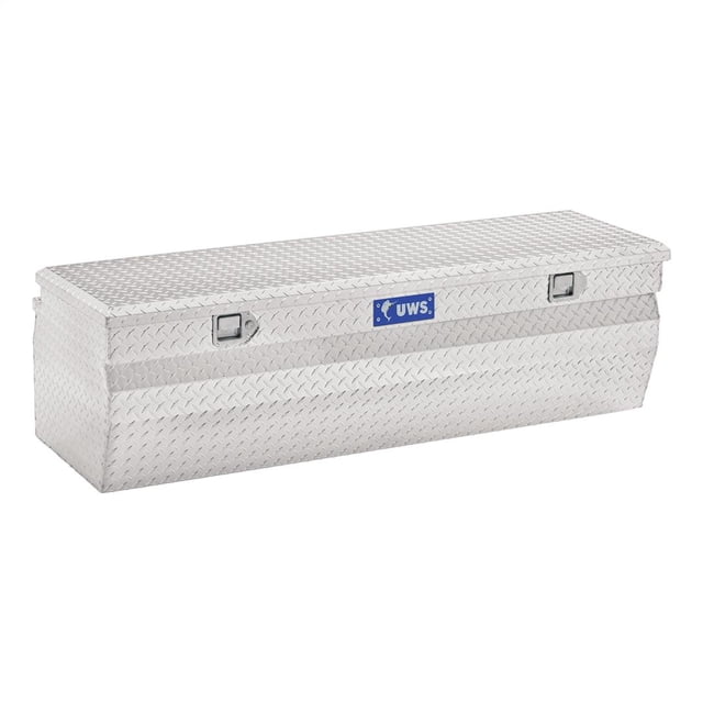 UWS TBC-60-W Tool Box Chest Wedged; Single Lid; Diamond Tread; Bright; Aluminum; 20-3/8 Inch Width x 60-3/4 Inch Length x 18-1/2 Inch Height