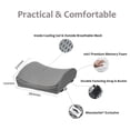 thumbnail image 3 of Lumbar Support Pillow, Cool Gel Memory Foam Lower Back Cushion for Office Chair Car, Grey, 3 of 9