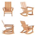 thumbnail image 1 of Palms Modern Adirondack Plastic Outdoor Rocking Chairs (Set of 4), 1 of 8