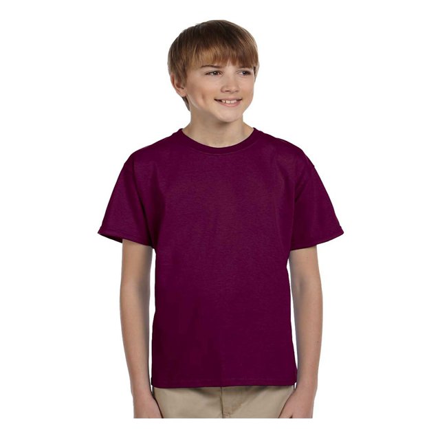 Gildan T-Shirt Sans Couture à Double Aiguille Pré-Rétréci pour Grand Garçon, Style G2000B