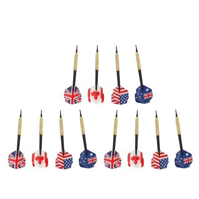 Set Soft Tip Darts Set With 50 Tips 12 Flights Shafts Barrels Easy To Replace Darts Plastic Tip For Electronic Board