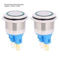 thumbnail image 4 of 6 Pin Button Switch, 2Pcs Push Button Switch Metal Momentary Stainless Push Button Switch DC12-24V IP65 22mm, Electronic Component Pushbutton Switches, 4 of 7