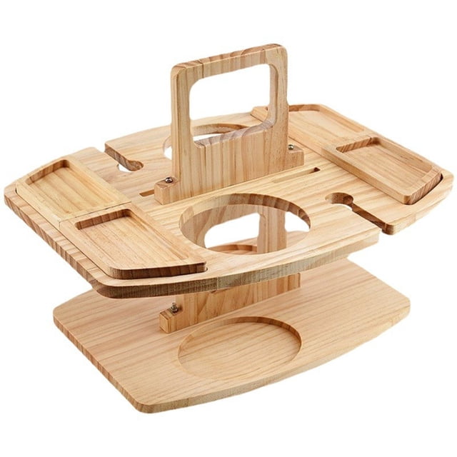 Versatile Wooden Serving Tray Minimalist Food Storage Solution For Organizing Items Indoor And Outdoor Use