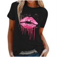 thumbnail image 1 of Birdeem Womens Fashion Printed Round Neck Short Sleeve T-Shirt Blouse Loose Tops, 1 of 1