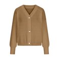 thumbnail image 3 of FAIWAD Cardigans pour Femmes à devant Ouvert, Manches Longues, Boutonné, Grande Taille, Manteau Décontracté, 3 of 5