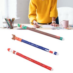 Ensemble de stylos pour Noël, 3PCS Erasable Gel Pen Moyen Fine Astuce pour Bureau