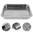 thumbnail image 1 of OULII 1 Set Baking Pan Rack with Stainless Steel Design for Practical Oven Roasting Tasks, 1 of 8