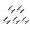 thumbnail image 1 of Unique Bargains 10Set Ribbon Crimp Clamp Ends Lobster Claw Clasps & Chain 40mm Metallic Black for DIY, 1 of 7
