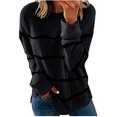 thumbnail image 2 of DPTALR Femme T-Shirt à Col Rond à Manches Longues Imprimé Blouse Ample Hauts, 2 of 5