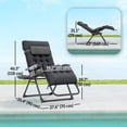 thumbnail image 3 of Outsunny Chaise Zéro Gravité Rembourrée, Fauteuil Inclinable Pliant, Noir, 3 of 10