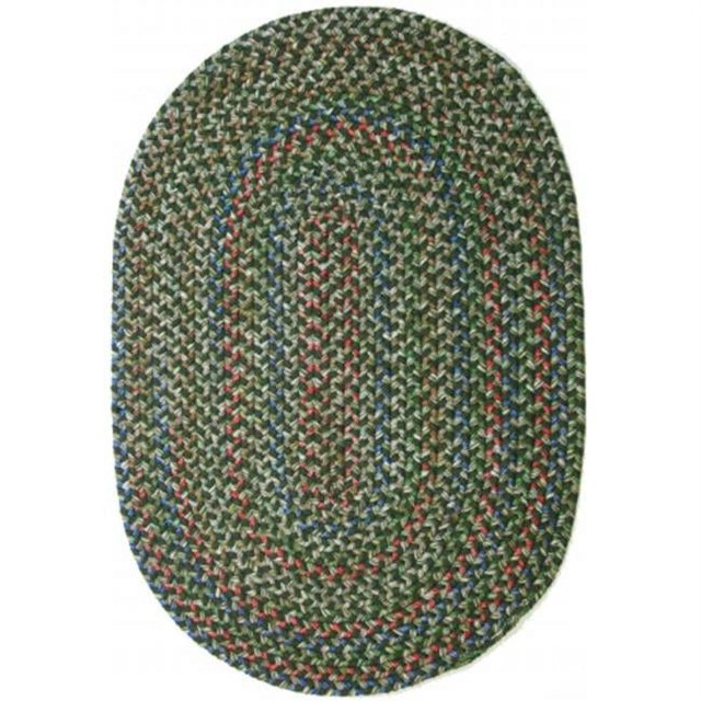 Rhody Rug Katie Collection, Tapis Ovale Tressé Intérieur-Extérieur, Sauge, 2 x 4 Pieds, Réversible, Lavage des Mains