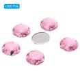 thumbnail image 3 of Unique Bargains Strass Acryliques Ronds à Dos Plat de 20 mm, Lot de 200 Gemmes Rondes en Plastique pour Fabrication de Bijoux de Costume, Rouge Rose, 3 of 6