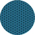 thumbnail image 1 of Ahgly Company Machine Washable Indoor Square Transitional Deep Sky Blue Area Rugs, 3' Square, 1 of 7