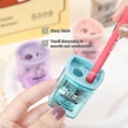 thumbnail image 4 of 4Pcs Quadrilateral Dual Hole Transparent Pencil Sharpener For Children Students Portable Pink #9yg2D, 4 of 9