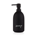 thumbnail image 3 of Bouclair Black Ceramic Soap Dispenser with Typography, 3 of 3