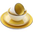 thumbnail image 2 of Elama EL-MELLOWYELLOW Mellow-Yellow Ensemble de Vaisselle 16 Pcs, 16 Pcs, Jaune et Blanc, 2 of 4