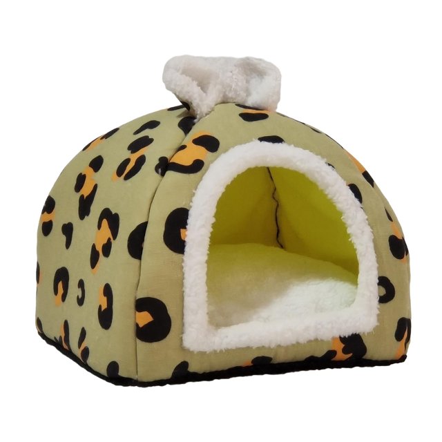 Cat House Cat Bed Furniture Kennel Sleeping Washable for Cats or Small Dogs Soft Green S