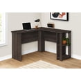 thumbnail image 3 of Monarch Specialties Computer Desk, Home Office, Corner, Storage Shelves, 48"l, L Shape, Work, Laptop, Laminate, Brown, Contemporary, Modern, 3 of 4