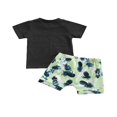 thumbnail image 3 of MesaSe Letter Print T-shirt Tie-up Cactus Pineapple Pattern Draw String Lace-up Shorts, 3 of 6