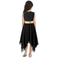 thumbnail image 2 of zdhoor Robe de Danse Maman et Moi Métallique Sans Manches Ballet Louange Moderne Lyrique Robe Costume de Performance Filles01Noir A 10, 2 of 7