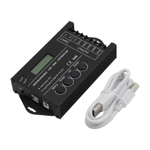 TC420 Time Programmable RGB LED Controller 5 Channel DC1224V Control and Customize Your LED Lighting with Ease