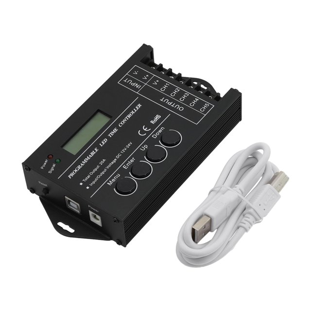 TC420 Time Programmable RGB LED Controller 5 Channel DC1224V Control and Customize Your LED Lighting with Ease